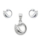 Silver Dazzling Swan pendant set