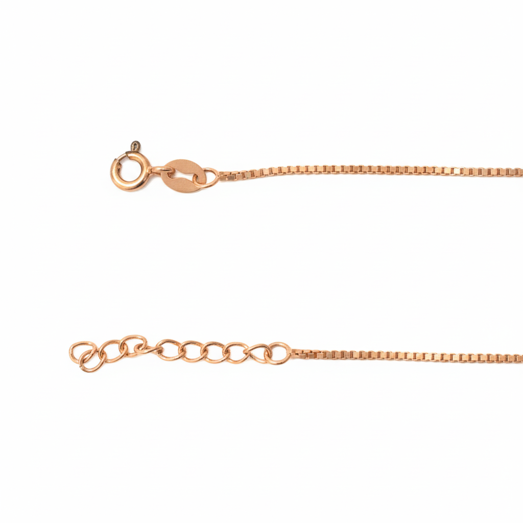 Rose Gold Box chain Anklet For her