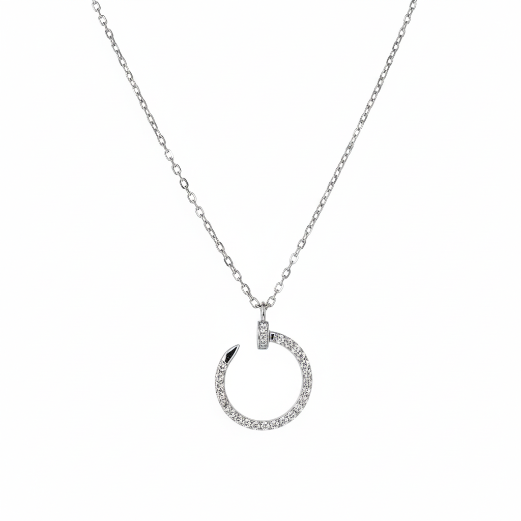 Silver Nail Hook Chain pendant For her