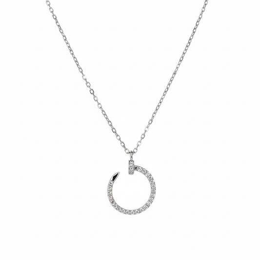 Silver Nail Hook Chain pendant For her