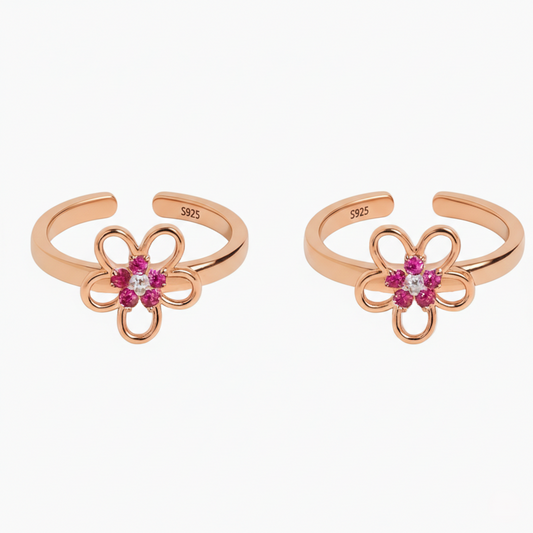 Rose Gold Filigree Toe Ring