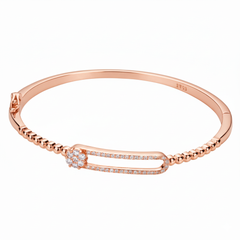 Rose Gold Starlight Aura Bangle Bracelet For her