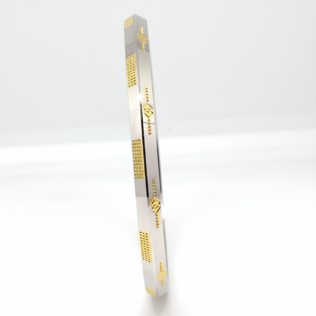 Silver Royal heritage Men's Bracelet in gold polish