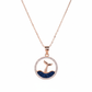 Rose Gold Coastal Whale Tail Pendant