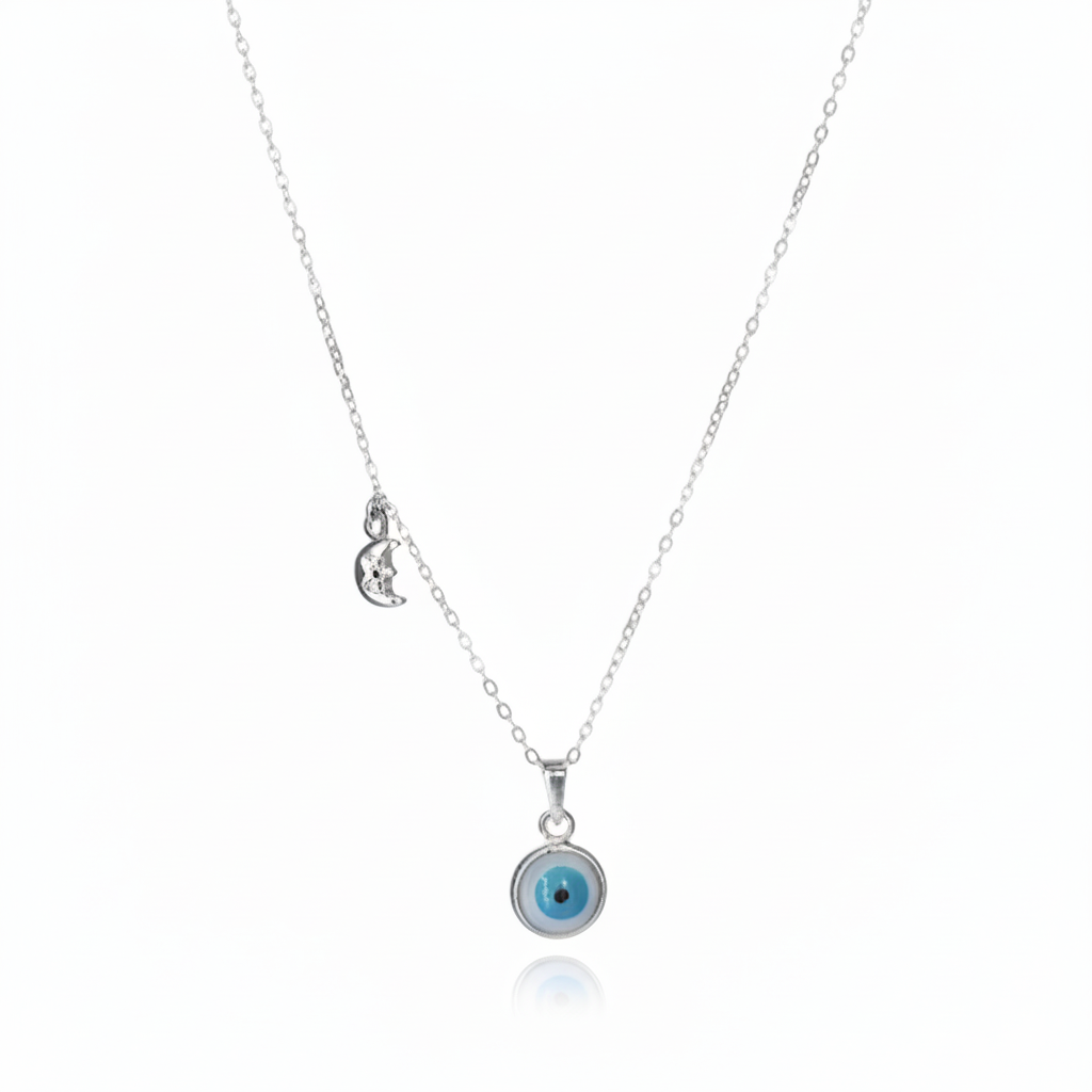 Silver Guardian Evil Eye Pendant