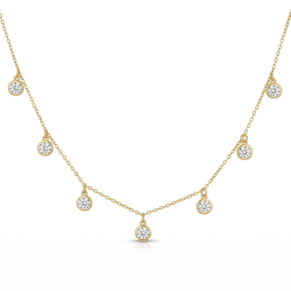 Gold Raindrop Charm Necklace