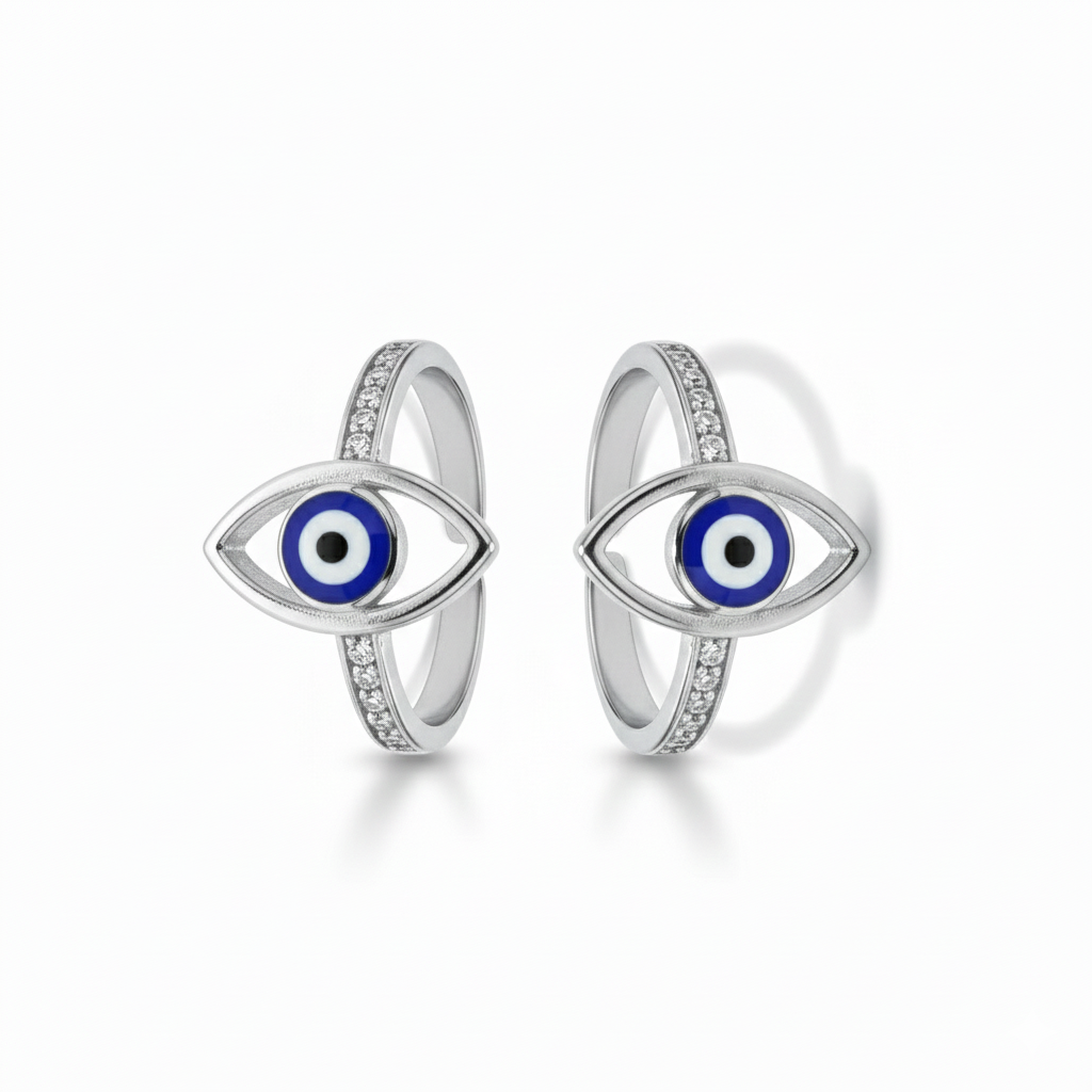 Silver Daisy Flawless Evil Eye Toe Ring