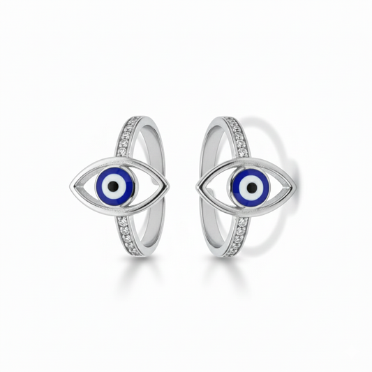 Silver Daisy Flawless Evil Eye Toe Ring