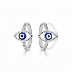 Silver Daisy Flawless Evil Eye Toe Ring