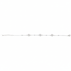 Silver Sparkling Snow Flake Charm Bracelet