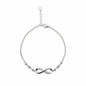 Silver Infinity Fancy Chain Bracelet For her