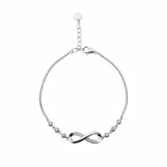 Silver Infinity Fancy Chain Bracelet For her