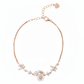 Rose gold Cute Whimsical Flower and Butterfly Bracelet for her