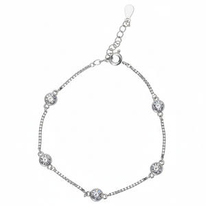 925 Silver Diamond (CZ) Dangler Bracelet