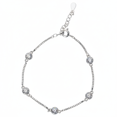 925 Silver Diamond (CZ) Dangler Bracelet