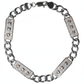 Silver Stellar Bolt Link Bracelet For Him