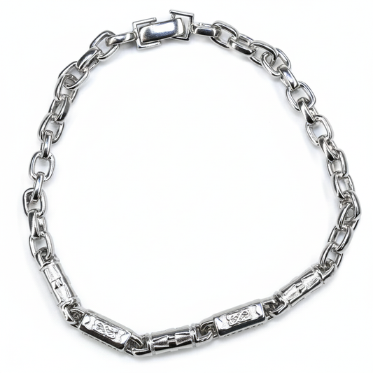 Silver Abalone Sterling Silver Bracelet for Him