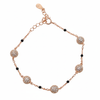 Rose gold Disco ball Chain Bracelet for her