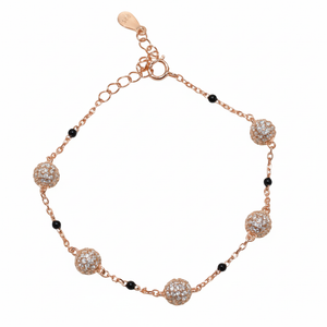 Rose gold Disco ball Chain Bracelet for her