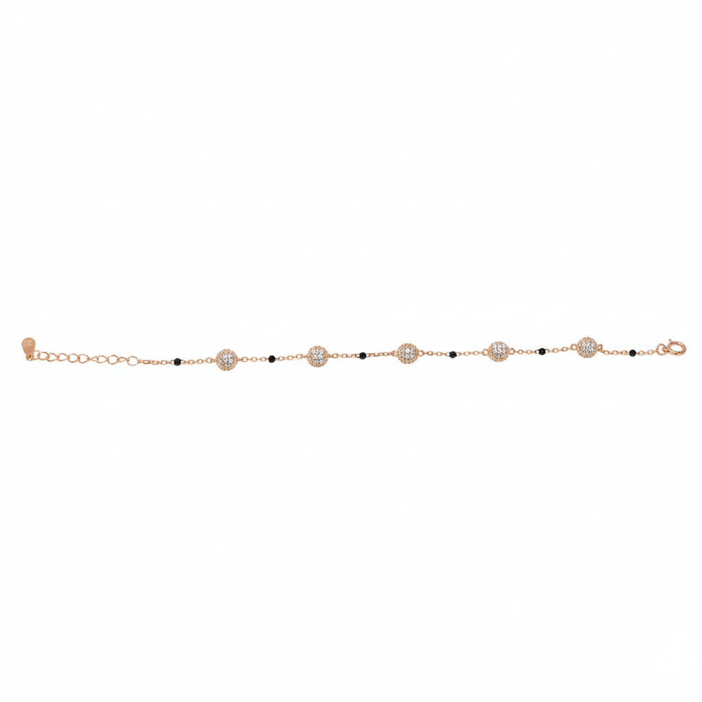 Rose gold Disco ball Chain Bracelet for her