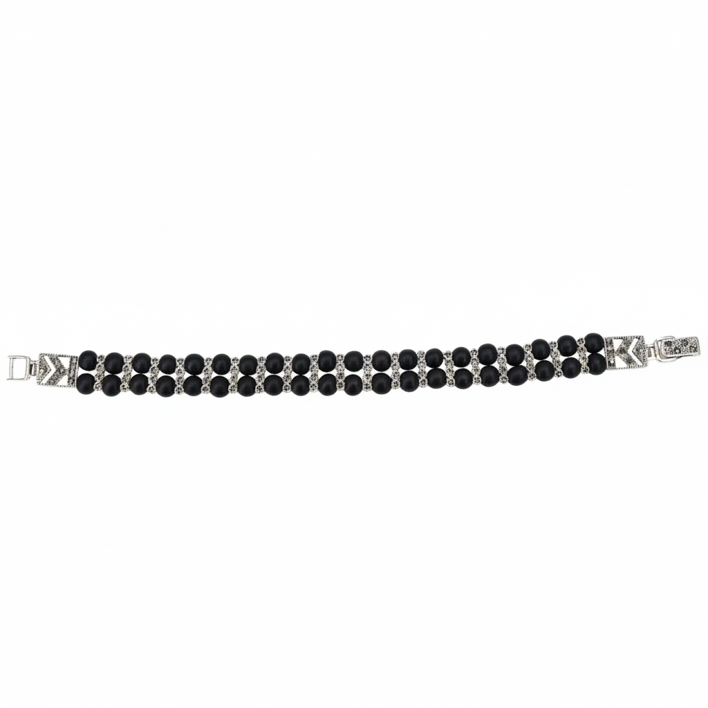 Vintage Double Row Tulsi Bracelet for Him