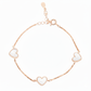 Rose gold Premium Mother of Pearl Heart Chain bracelet for her