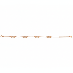 Rose gold Multi infinity Box chain Bracelet for her