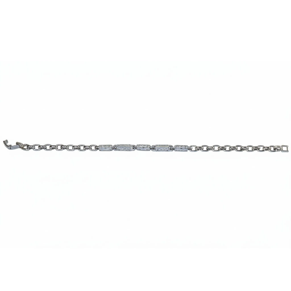 Silver Abalone Sterling Silver Bracelet for Him