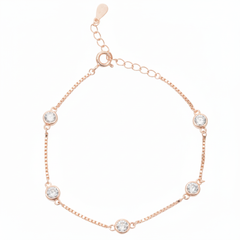 Rose gold Diamond (CZ) Dangler Bracelet