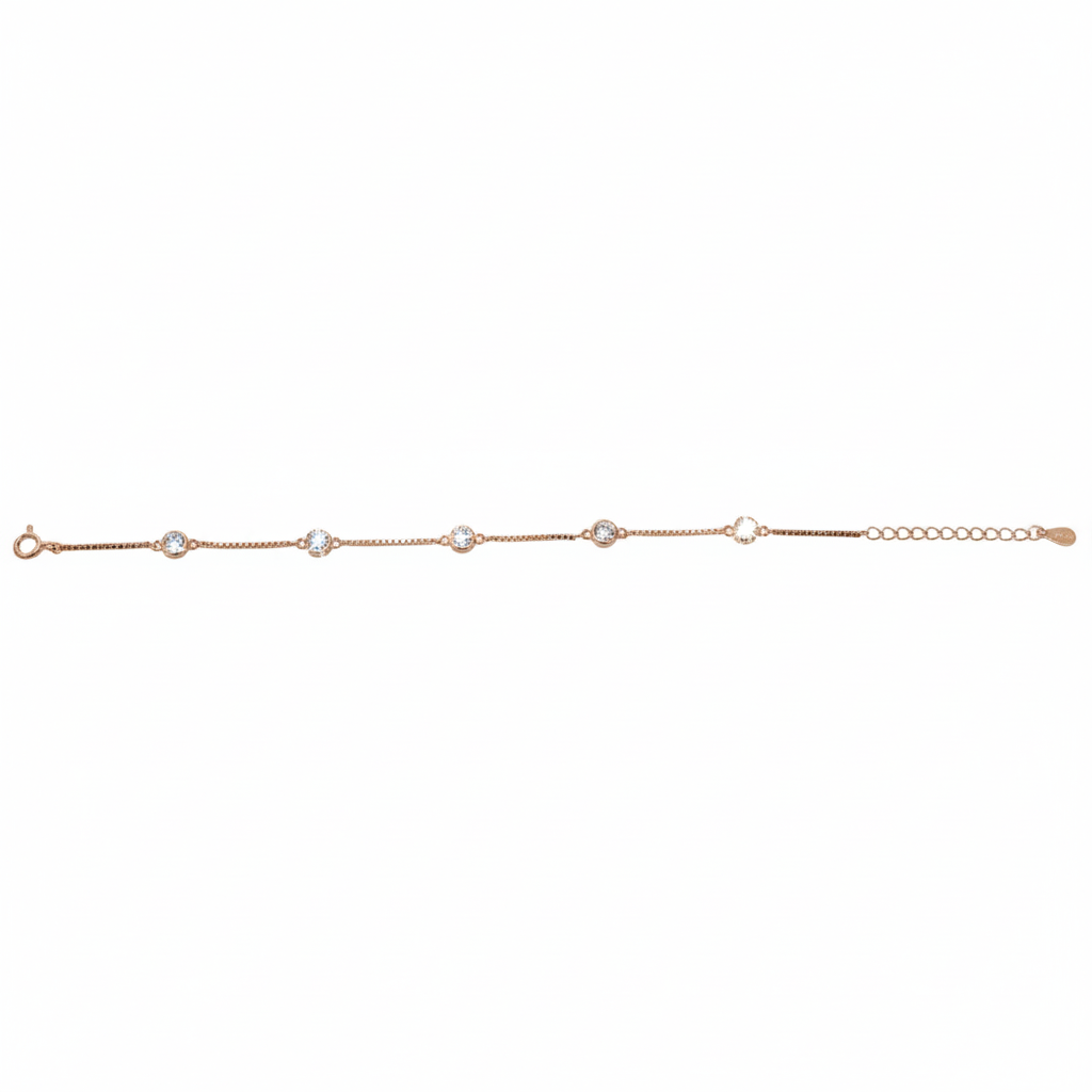 Rose gold Diamond (CZ) Dangler Bracelet