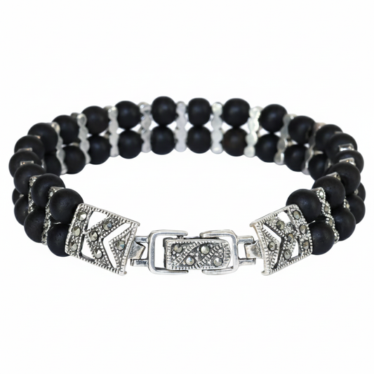 Vintage Double Row Tulsi Bracelet for Him