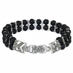 Vintage Double Row Tulsi Bracelet for Him