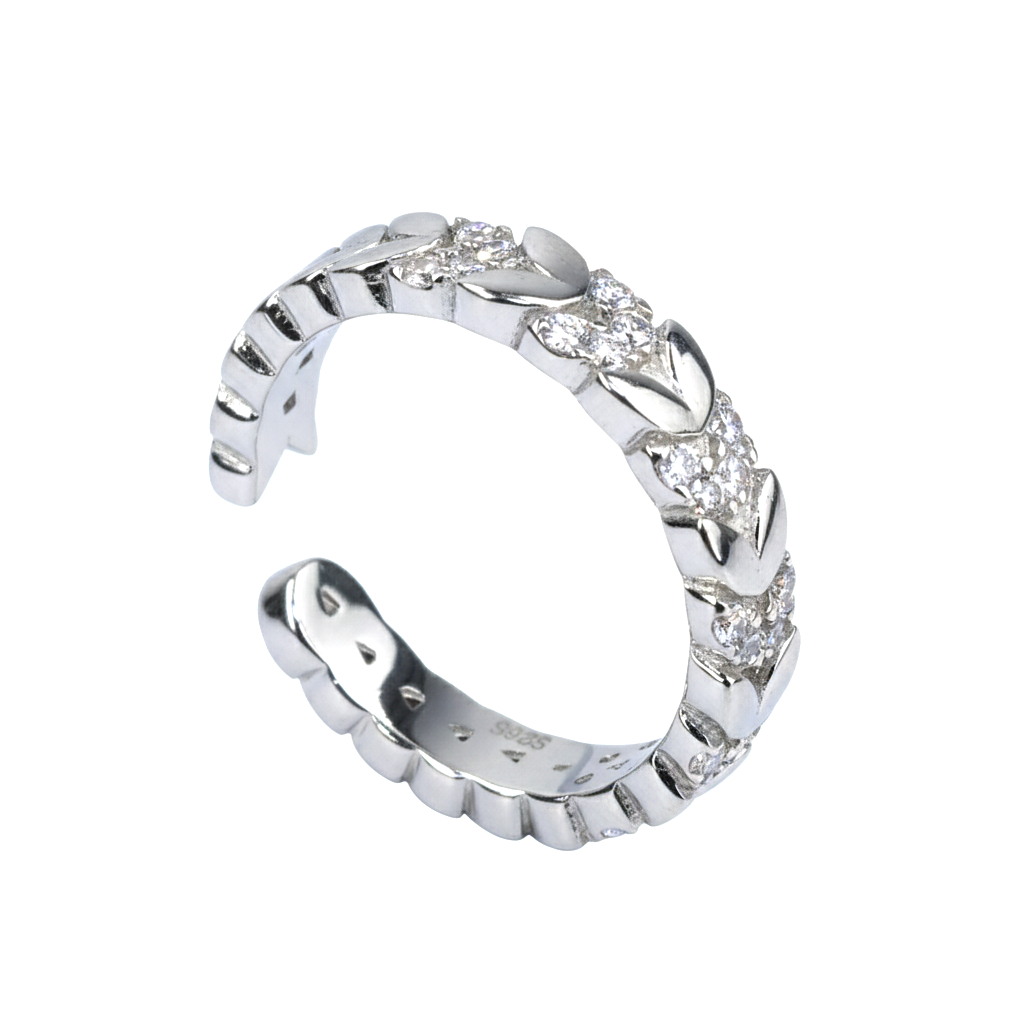 Silver Cosmos Halo Ring