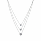 Silver Classic Versatile Tripple Layer Necklace
