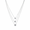Silver Classic Versatile Tripple Layer Necklace