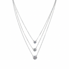 Silver Classic Versatile Tripple Layer Necklace