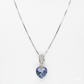 Silver Intertwined Hearts Mystic Crystal Necklace