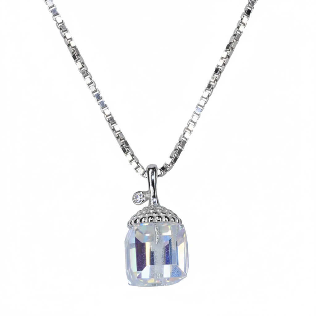 Silver Aurora Blue Pendant