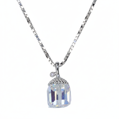 Silver Aurora Blue Pendant