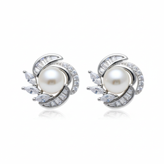 Silver Fancy Pearl Shimmering Pendant set