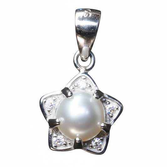 Silver Starlight Pearl Pendant Set for her