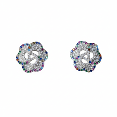 Silver Rainbow Rhapsody Multicolored Pendant Set