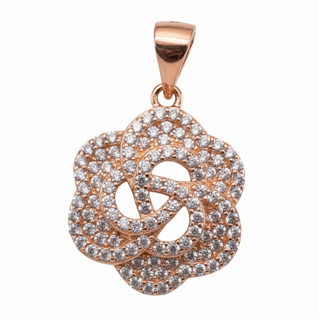 Rose gold Blooming Pendant set for her
