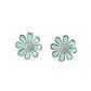 Silver Mint Floret Stud Earrings