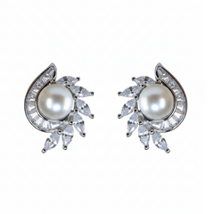 Silver Oceanic Pearl Pendant set for her