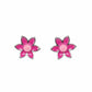 Silver Pop of Pink Stud Earrings