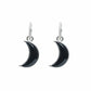 Silver Nightfall Crescent Dangle Earrings