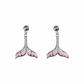 Rose Gold Mermaid Tail Dangle Earrings