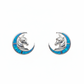 Silver Lunar Unicorn Studs Earrings