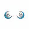 Silver Lunar Unicorn Studs Earrings